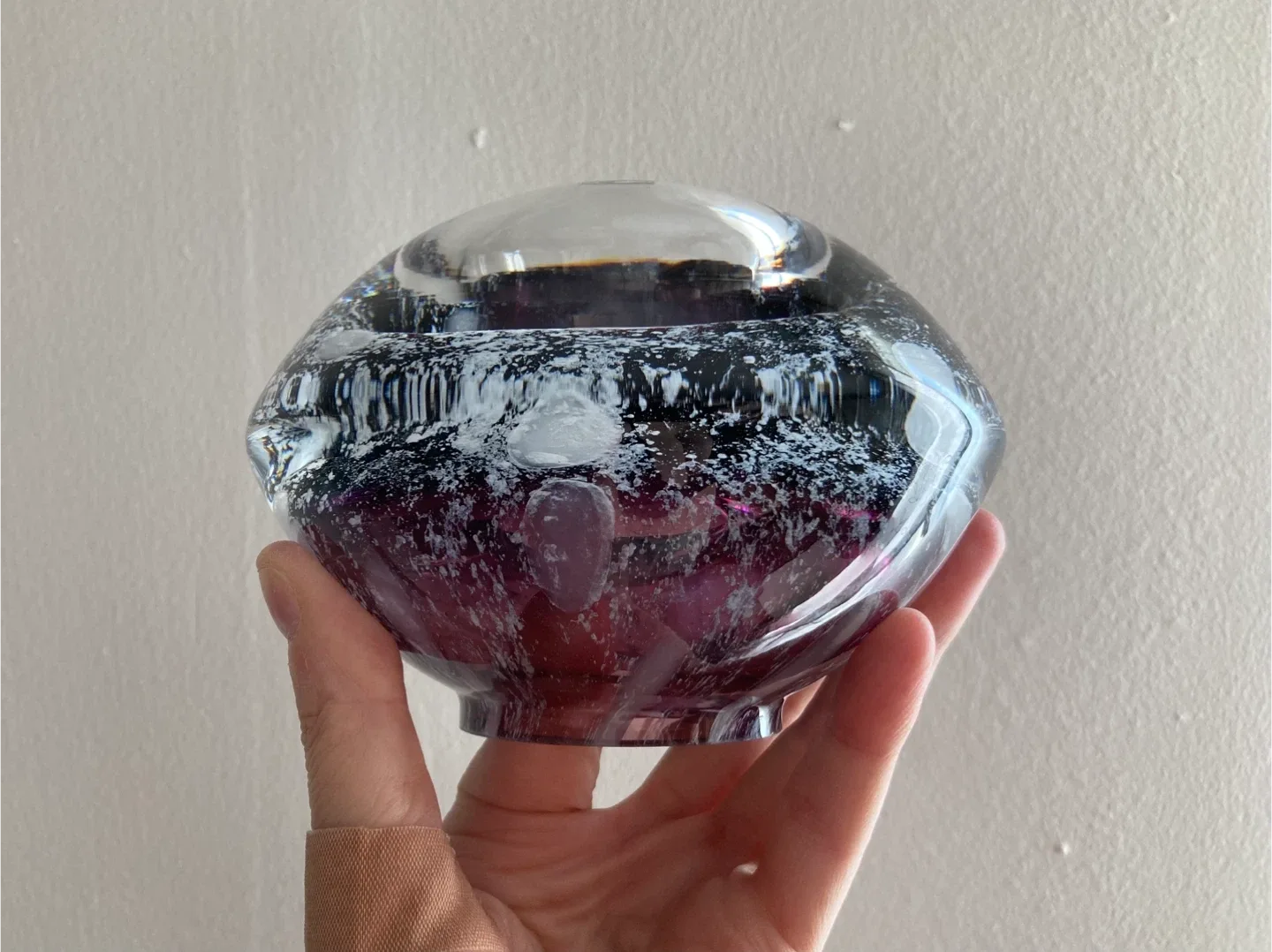 Vintage MCM Krosno Poland Art Glass Oil Lamp image indicator(4)