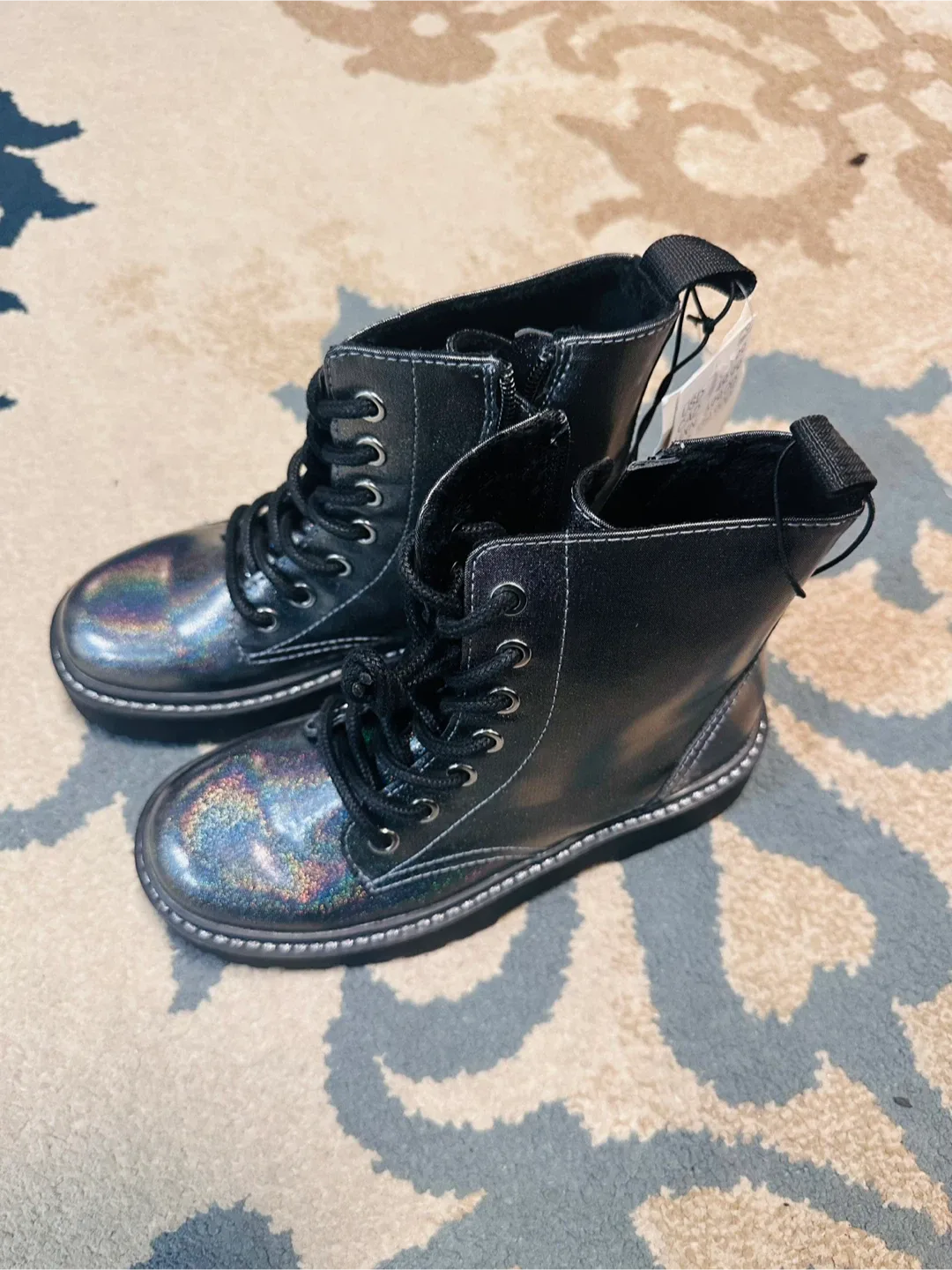 H&M Black Glitter Boots - Size 2 US
