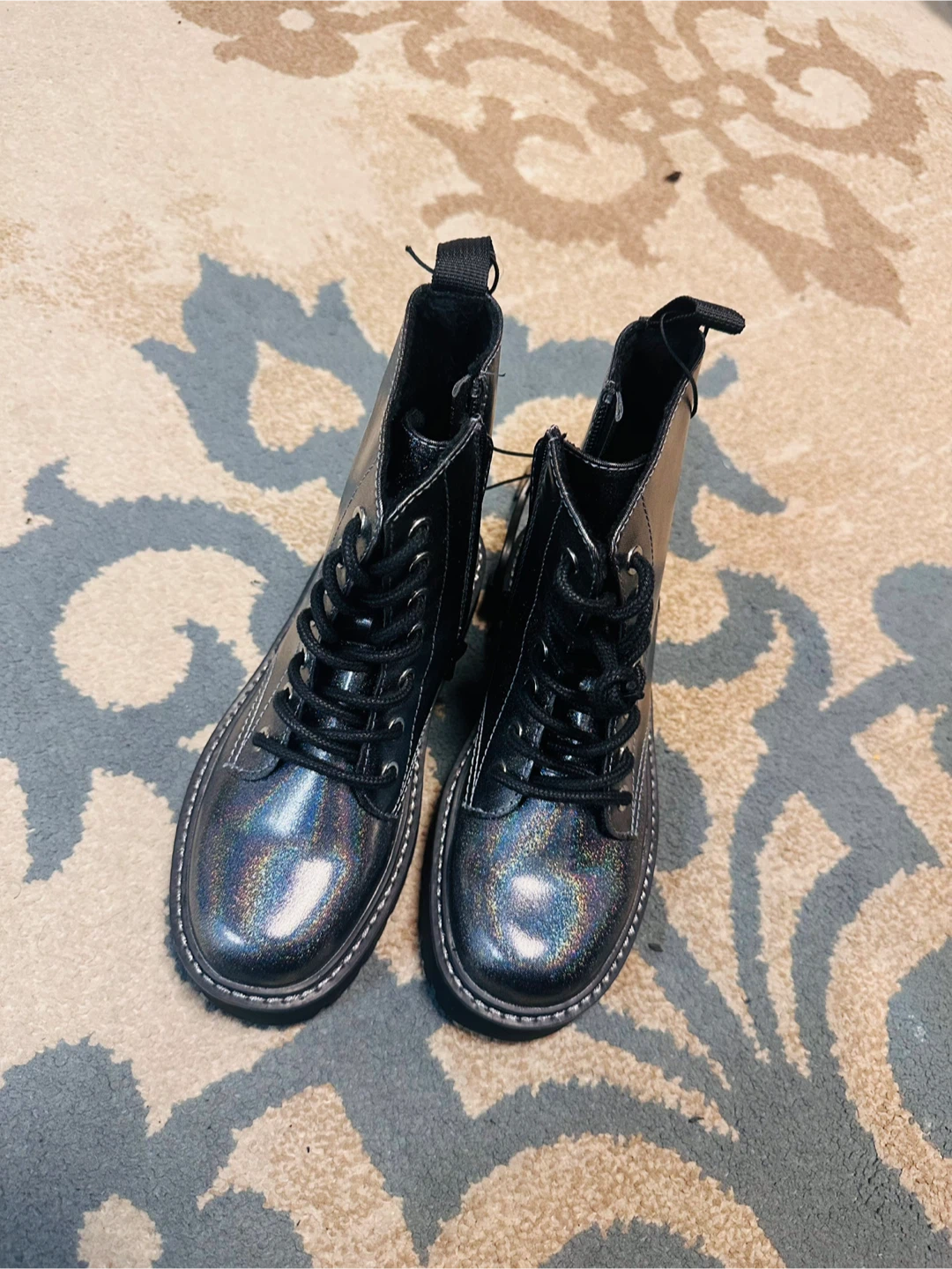 H&M Black Glitter Boots - Size 2 US - photo 3