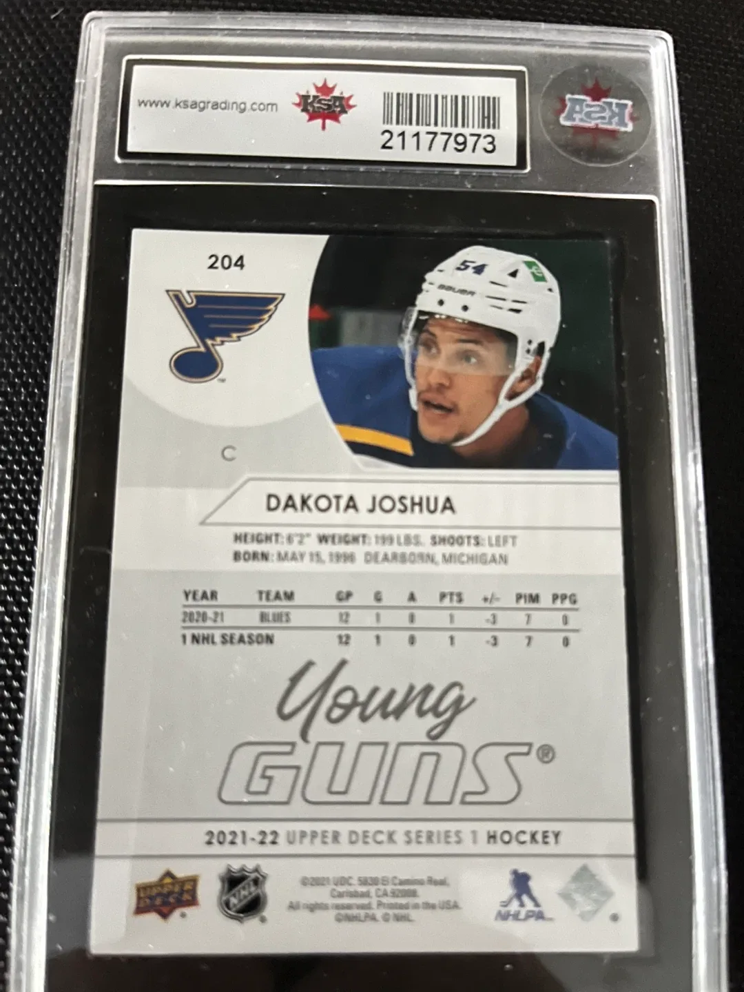 2021-22 Upper Deck Dakota Joshua Rookie Card - Gem Mint image indicator(2)