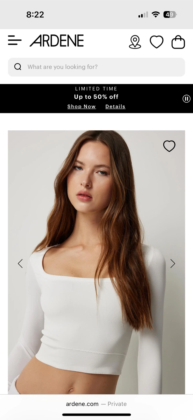 (New) Ardene White Long Sleeve Top - Size M - photo 2