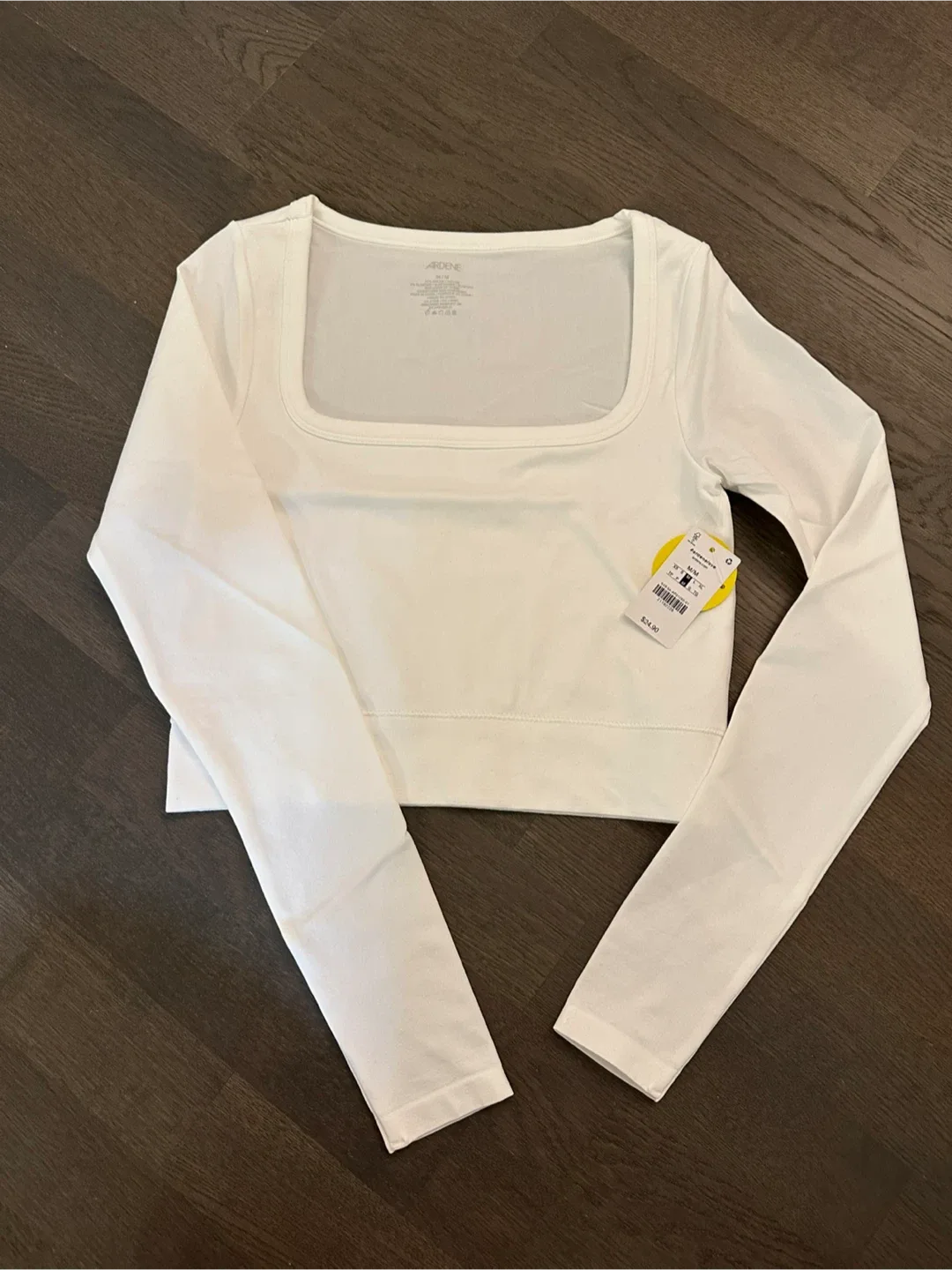 (New) Ardene White Long Sleeve Top - Size M