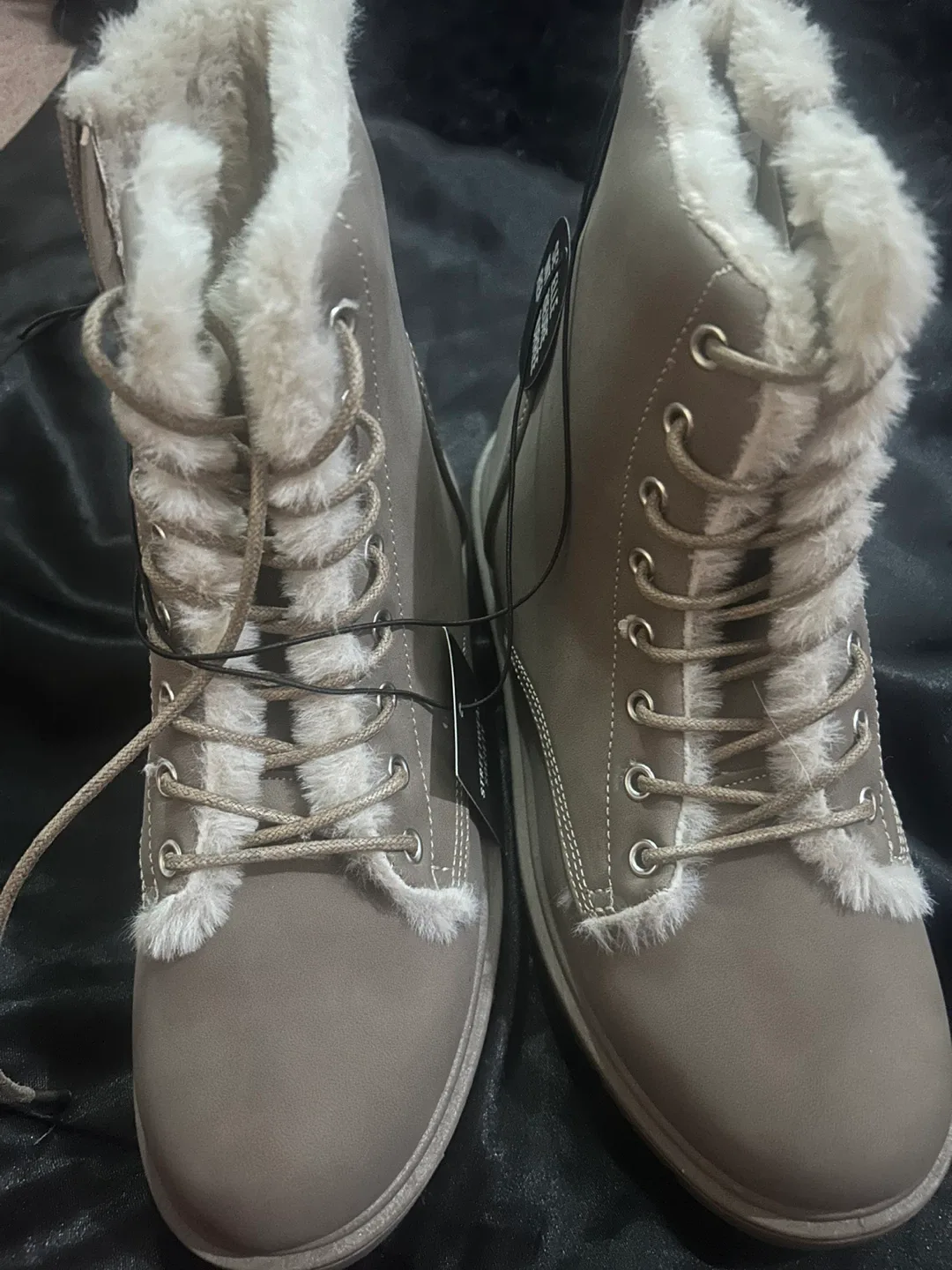 New Grey Winter Boots - Size 8