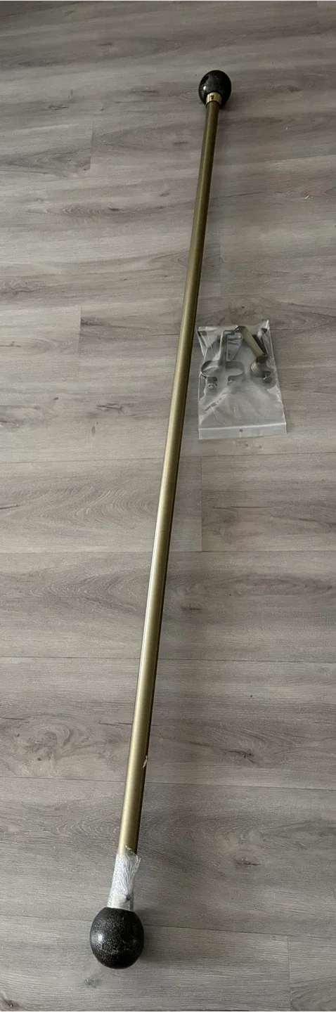 Gold Curtain Rod with Hardware