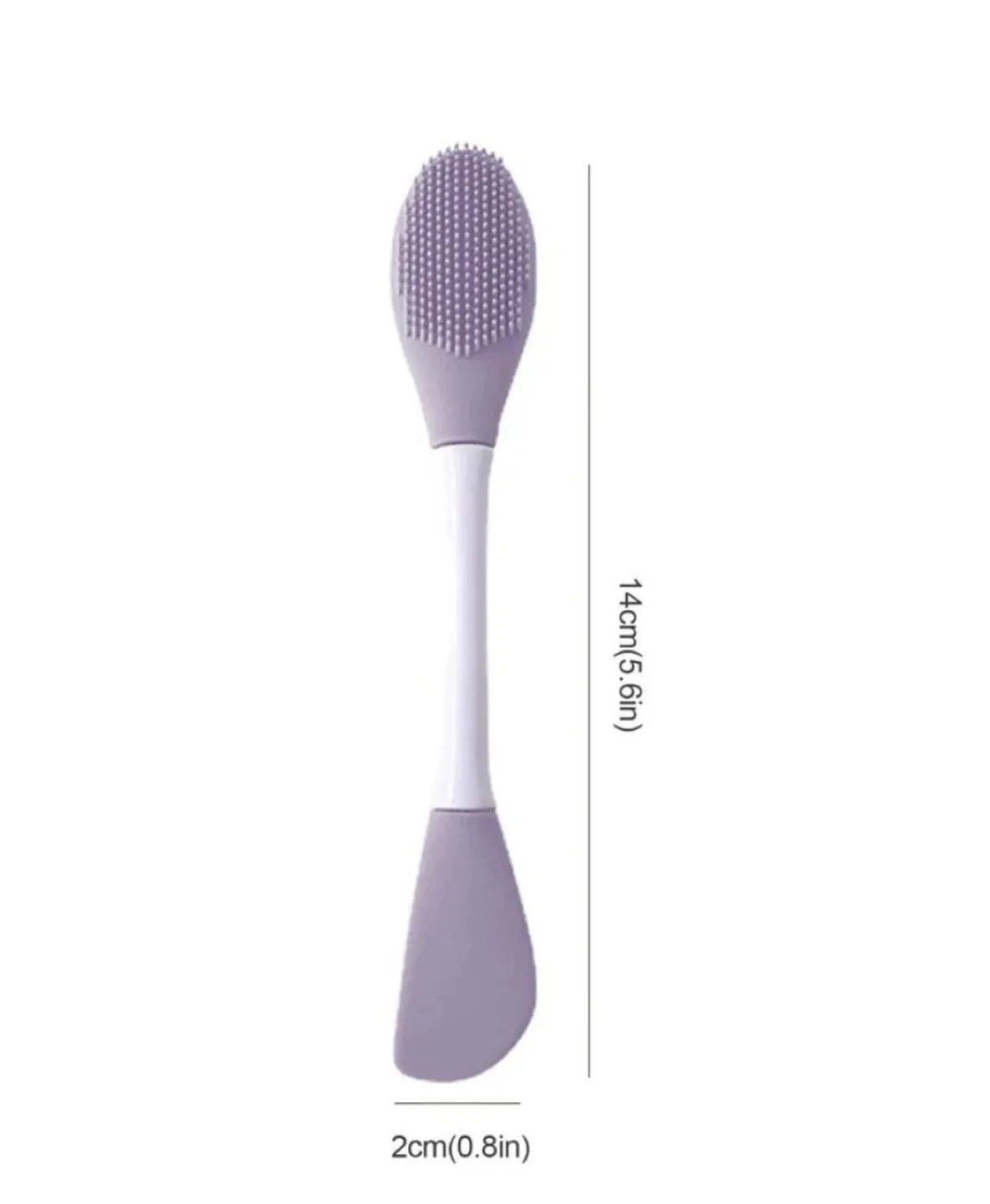 Double head silicone face mask brush , massager , spatula image indicator(5)