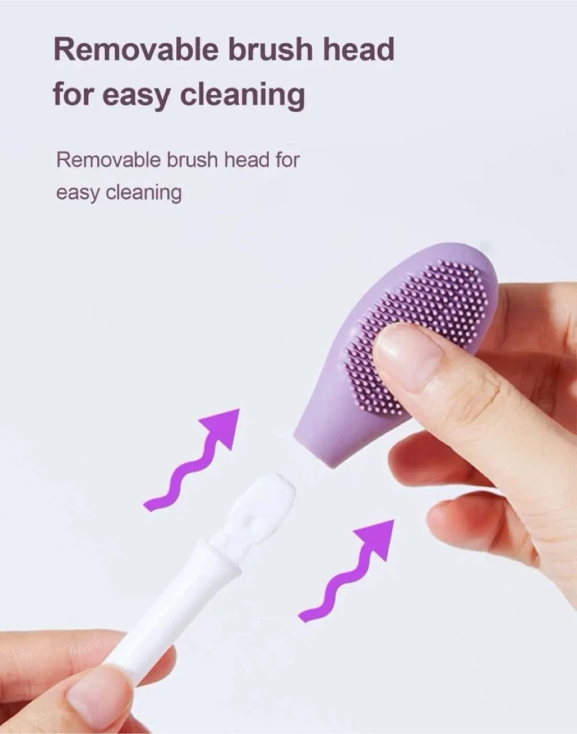 Double head silicone face mask brush , massager , spatula image indicator(7)