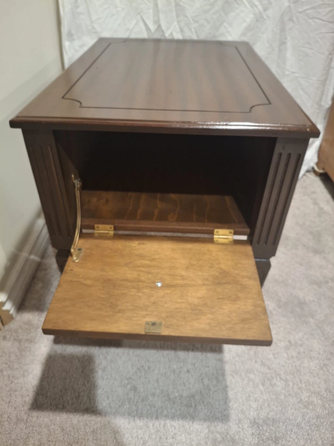 Wooden Side Table with Drawer - photo 4