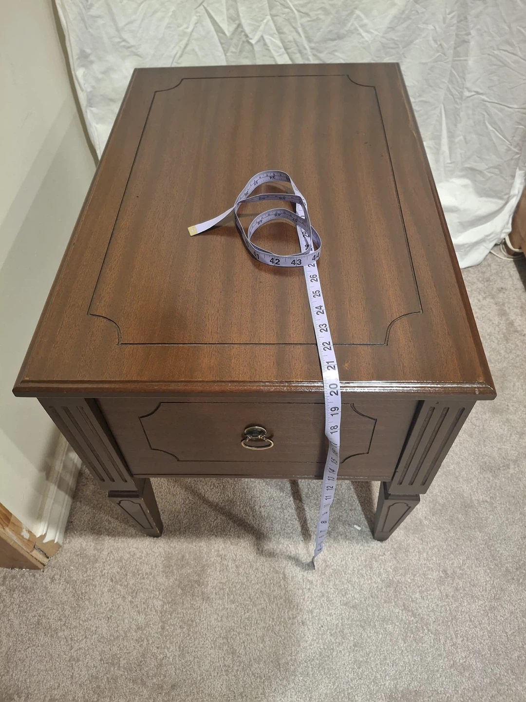 Wooden Side Table with Drawer - photo 3