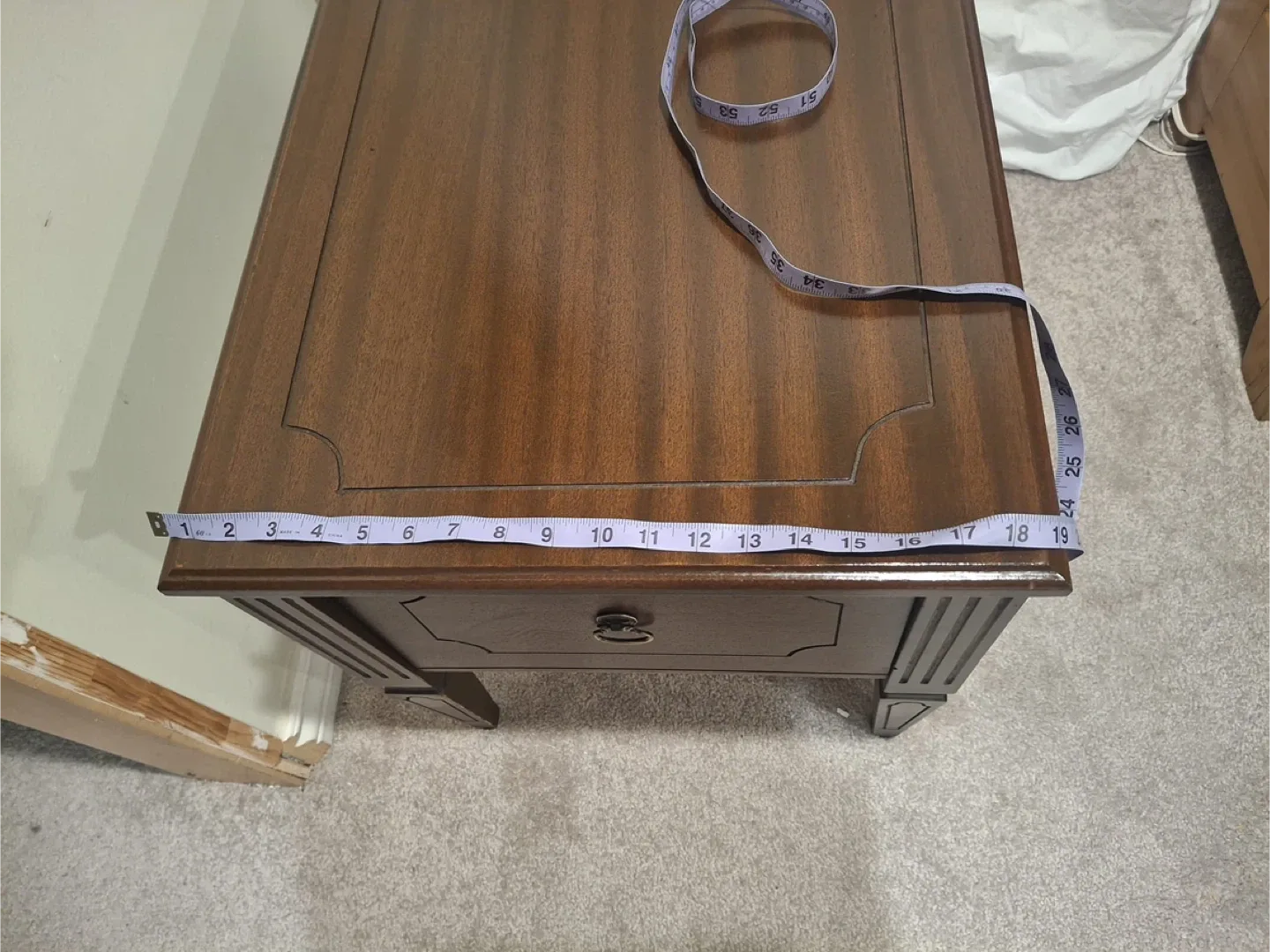 Wooden Side Table with Drawer image indicator(6)