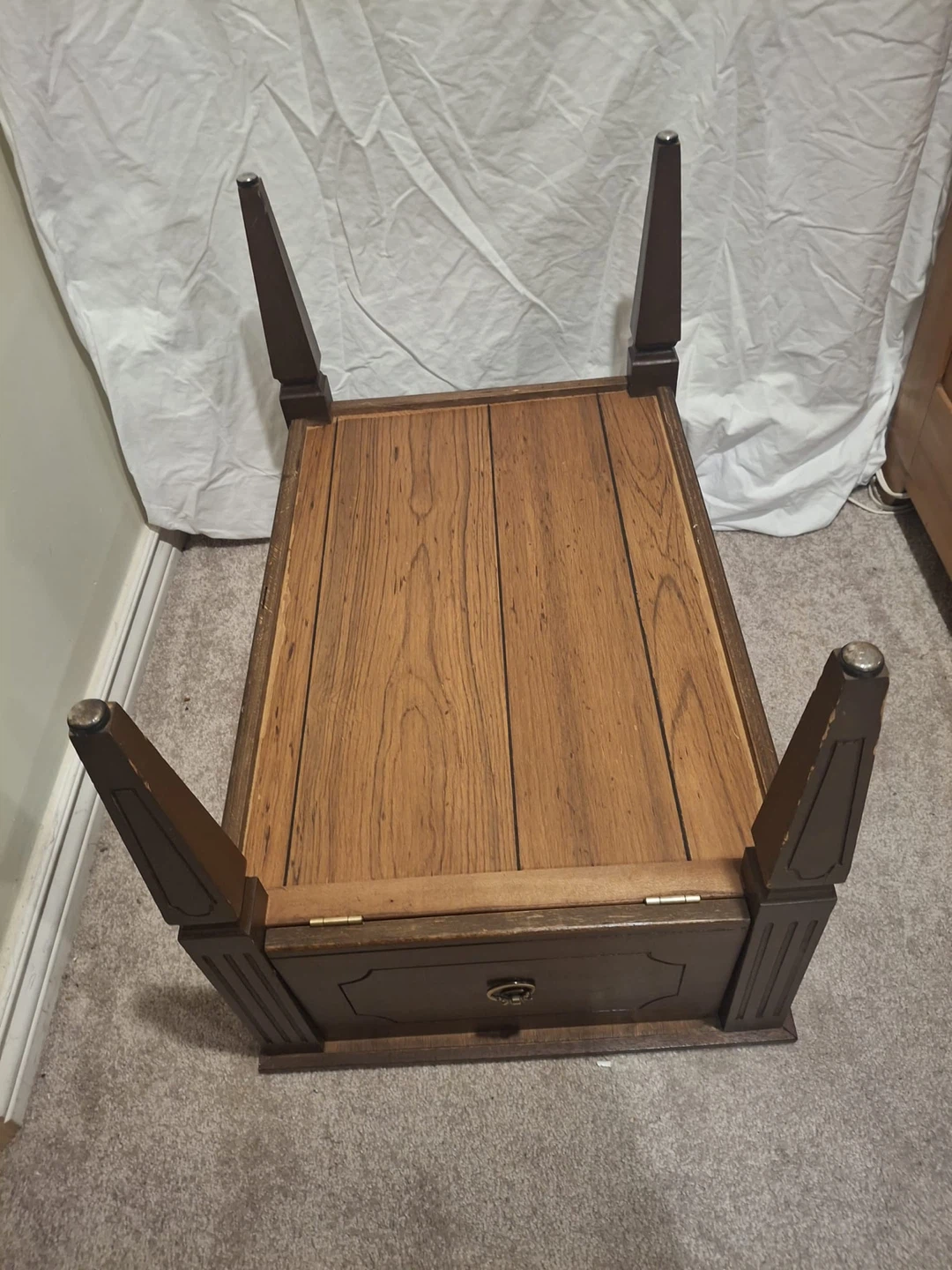 Wooden Side Table with Drawer - photo 5