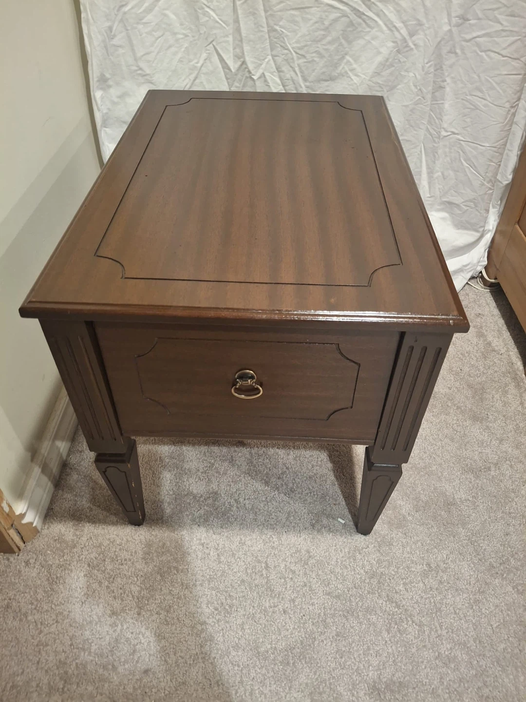 Wooden Side Table with Drawer - photo 2
