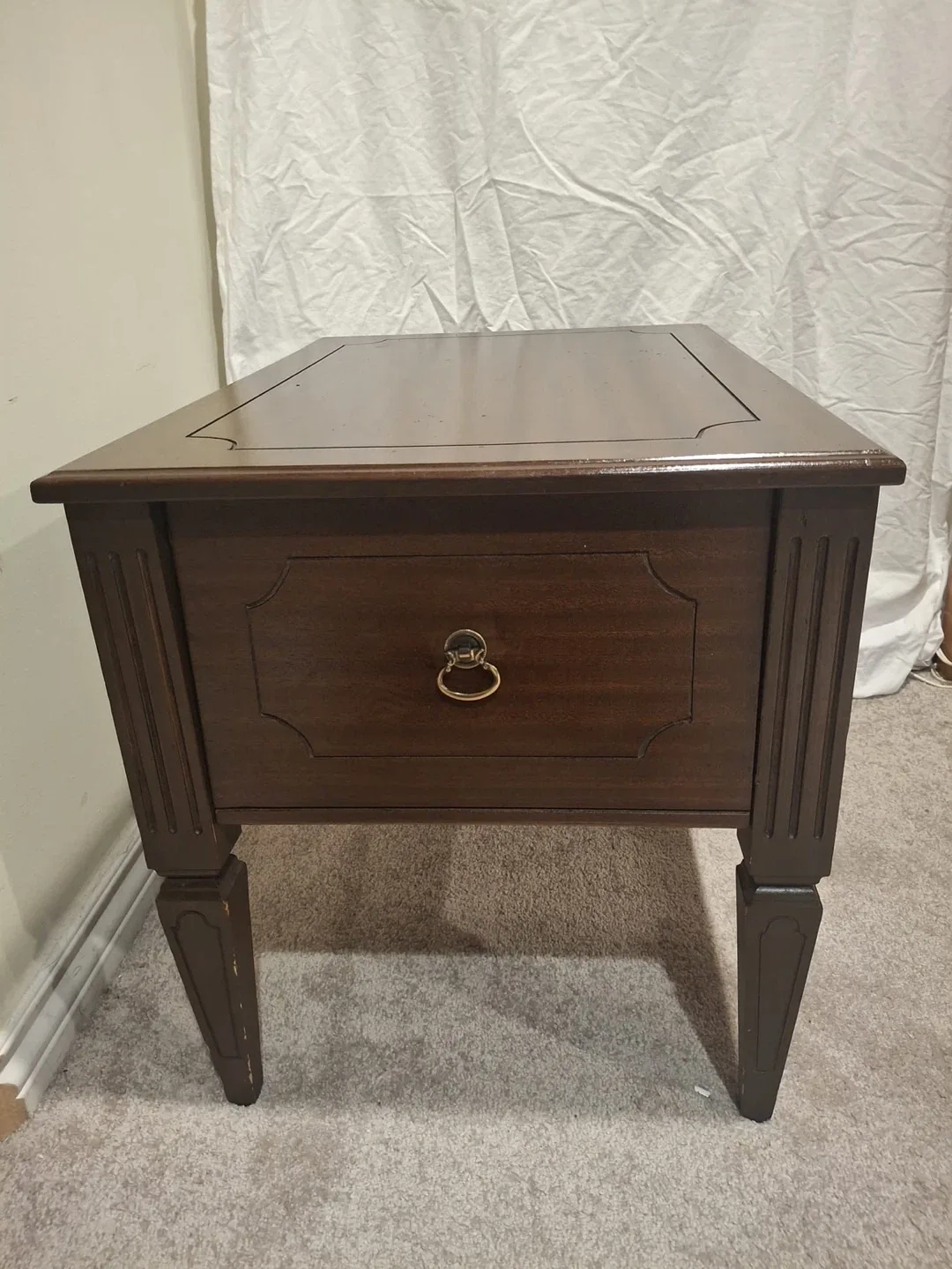 Wooden Side Table with Drawer