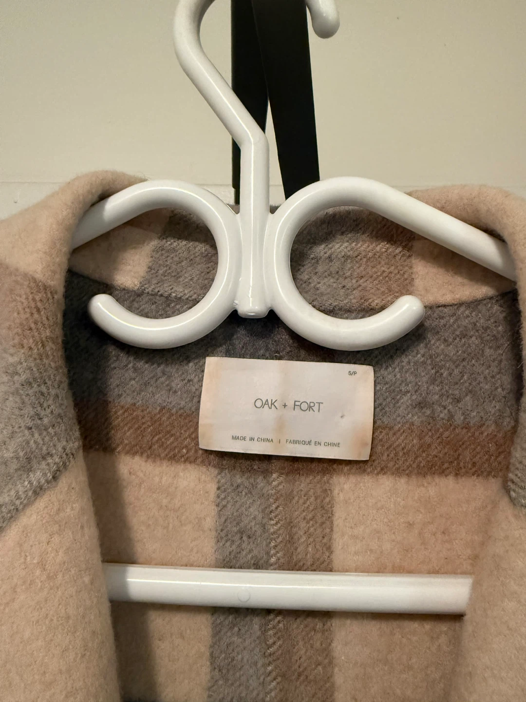 Oak + Fort Plaid Wool Blend Coat - Size S - photo 3