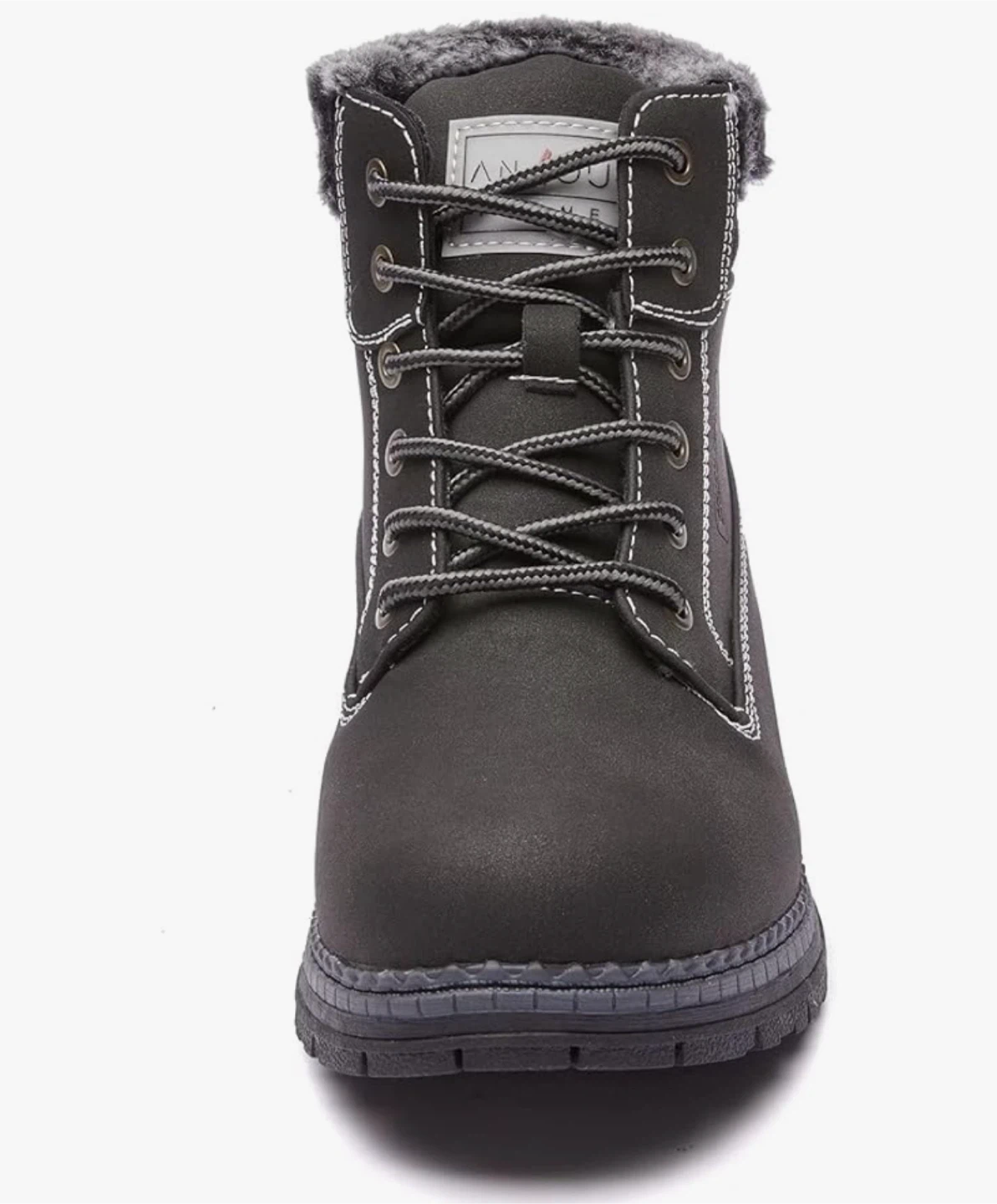 Black Winter Boots - Size 6.5, anti slip and fur lined - photo 2
