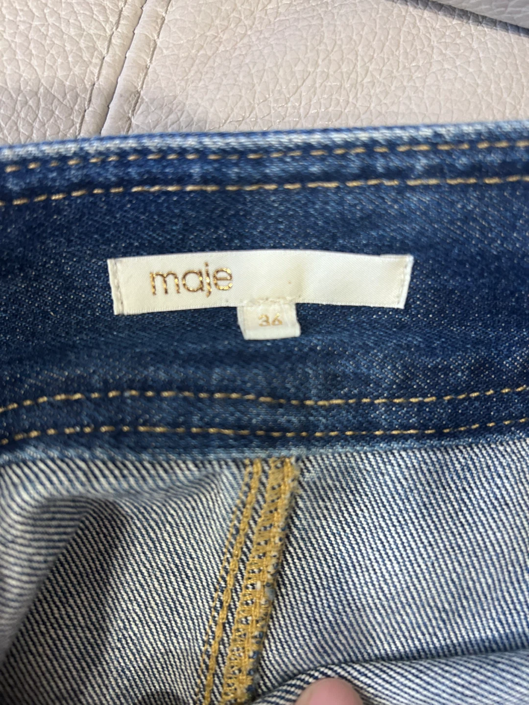 Maje Denim Mini Skirt - Size 36 - photo 3