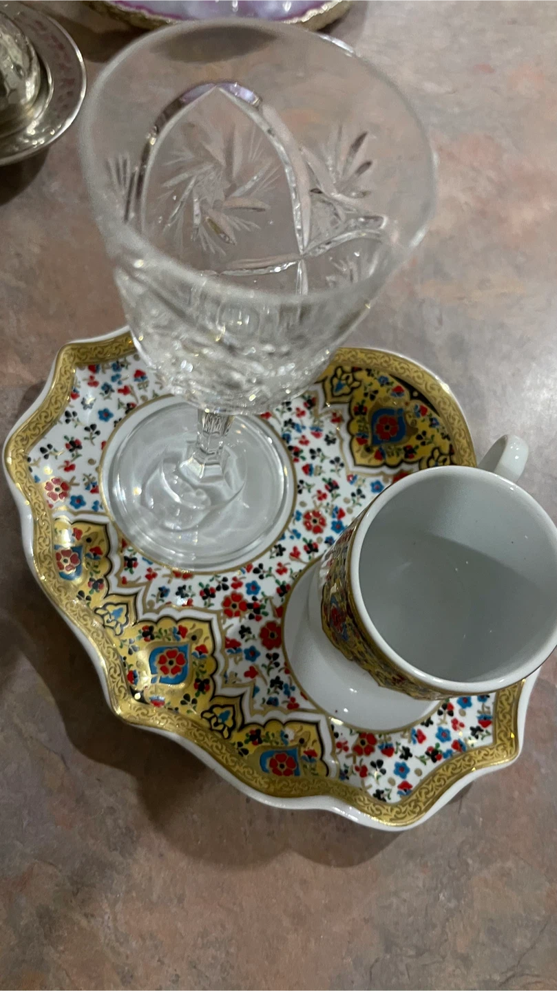 Vintage Turkish Coffee Set - Floral Design - photo 3