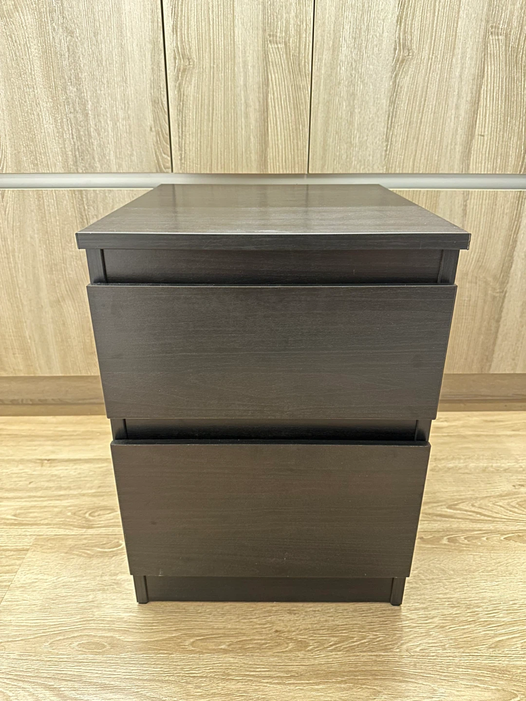 Black Wood Nightstand - photo 3