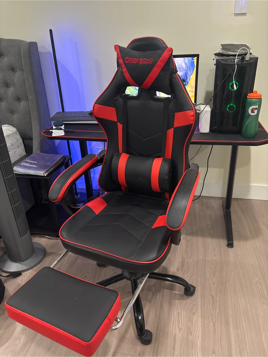 Darkecho Massage Gaming Chair - Black and Red - photo 2