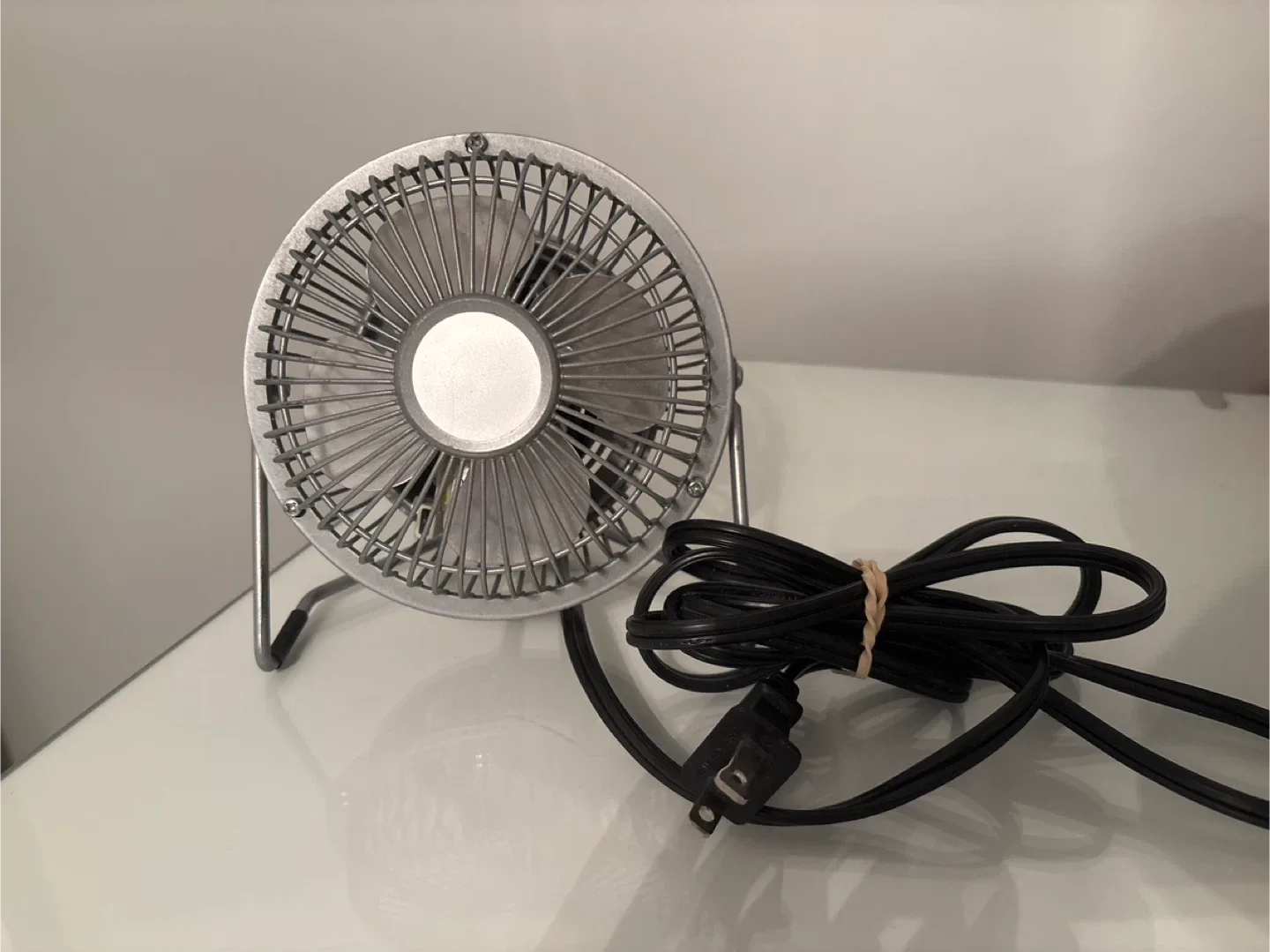 Silver Mini Desk Fan