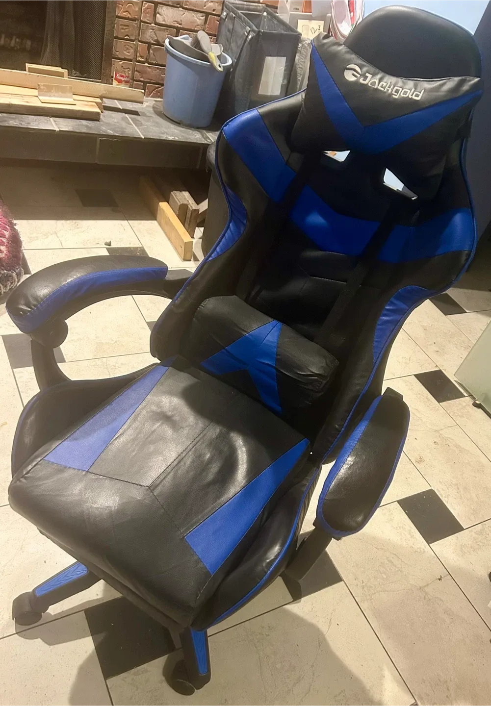 Jack Gold Gaming Chair - Black and Blue