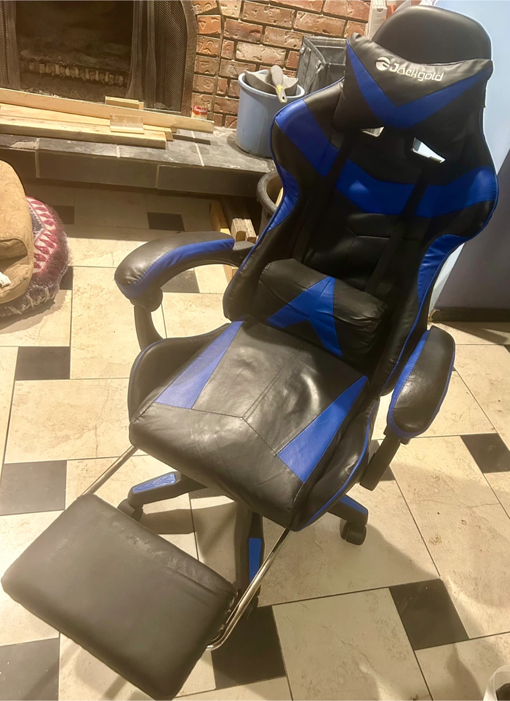 Jack Gold Gaming Chair - Black and Blue - photo 2