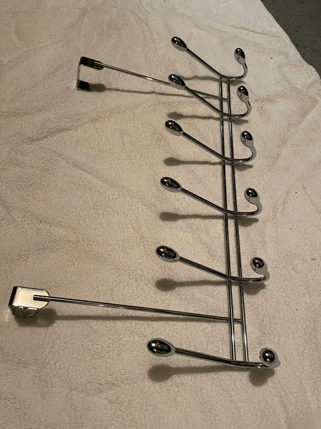 Chrome Over-the-Door Hook Rack