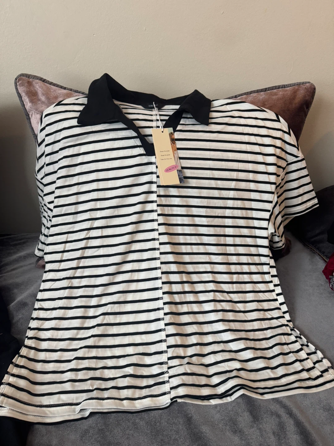 Dokotoo Striped Polo Shirt