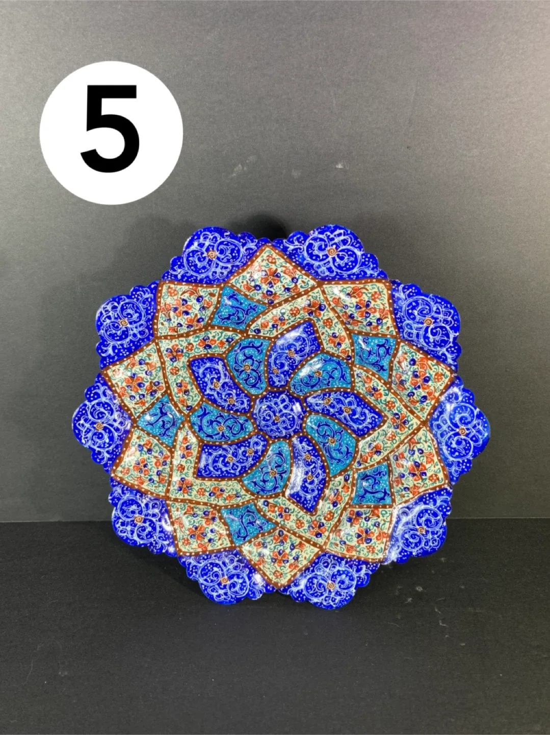 Handcrafted Persian Enamel Plate image indicator(5)