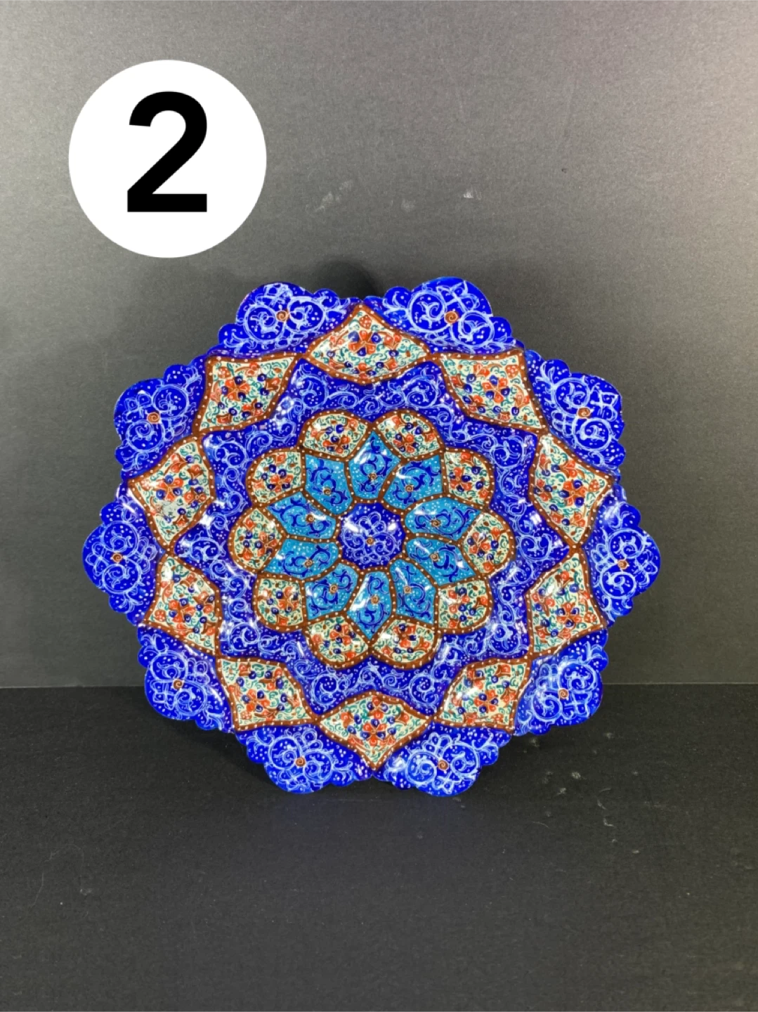 Handcrafted Persian Enamel Plate - photo 2