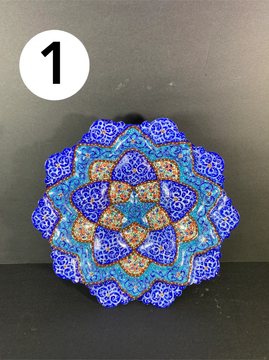 Handcrafted Persian Enamel Plate