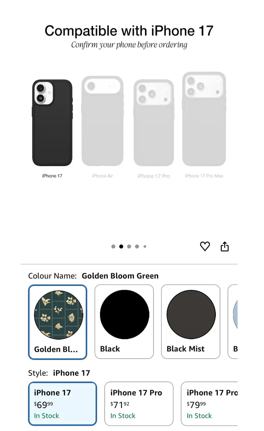 Otterbox iPhone 17 Symmetry Case - Golden Bloom Green image indicator(2)