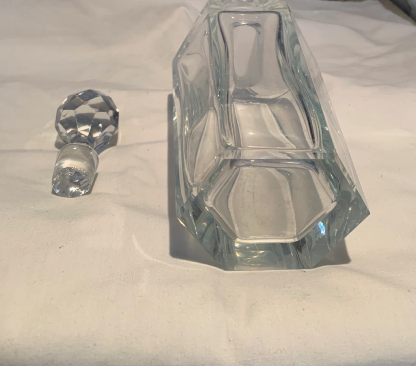 Vintage Clear Glass Perfume Bottle - photo 2