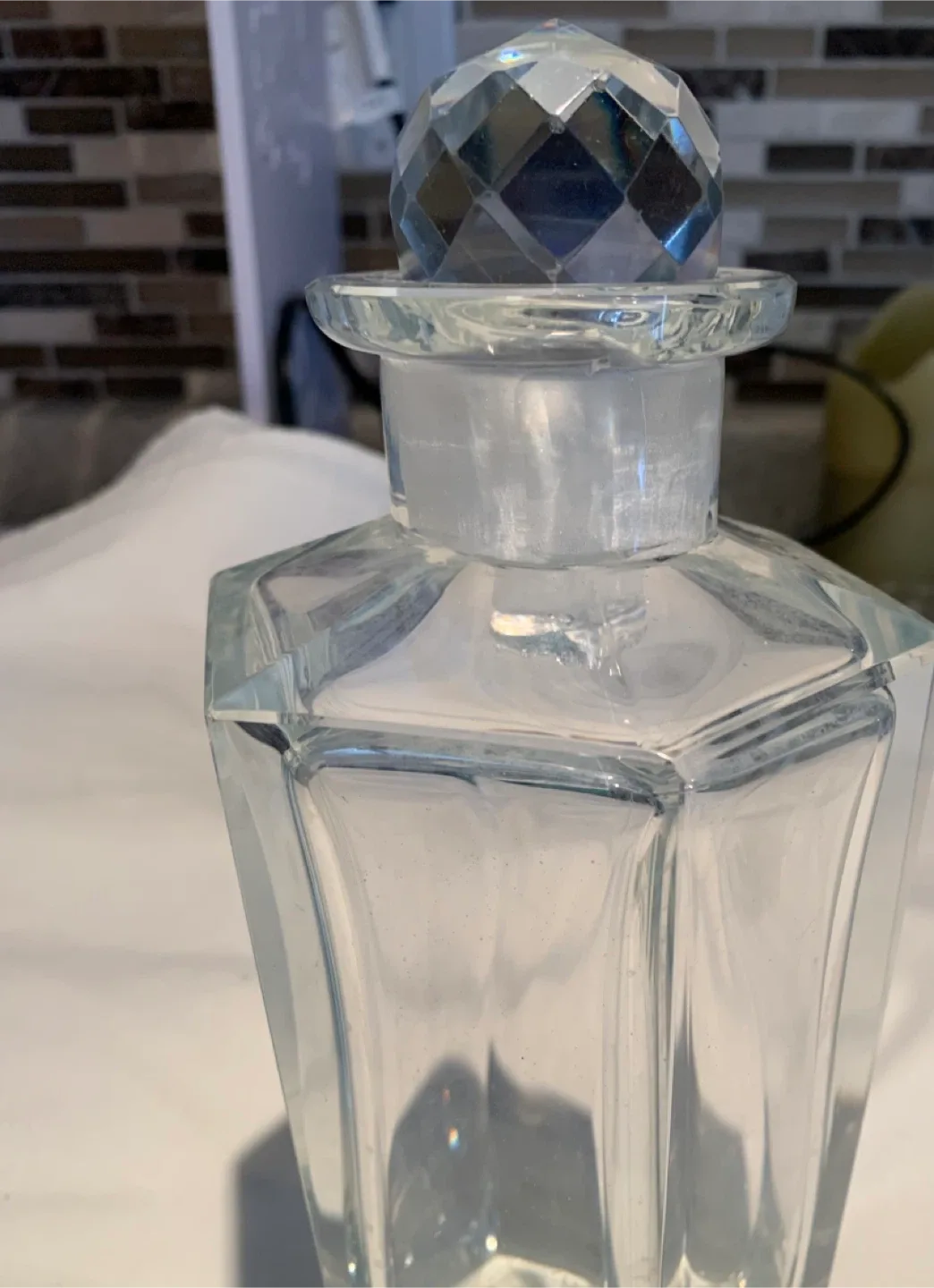 Vintage Clear Glass Perfume Bottle