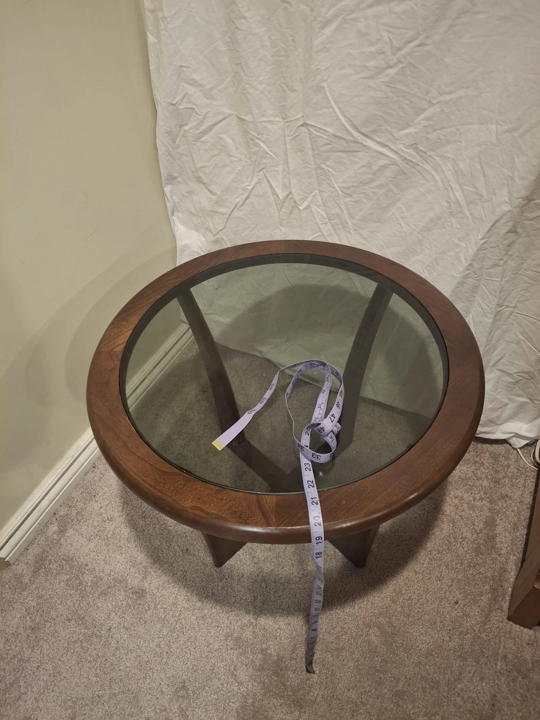 Glass Top Coffee Table - Brown Wood Frame - photo 5