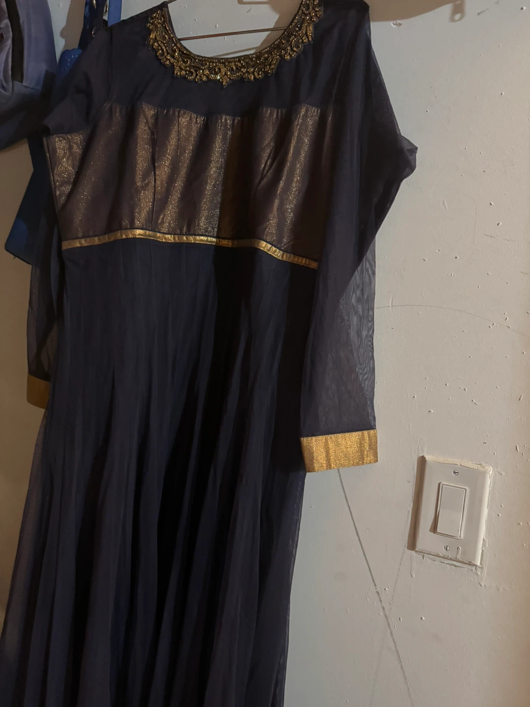 Navy Blue & Gold Dress
