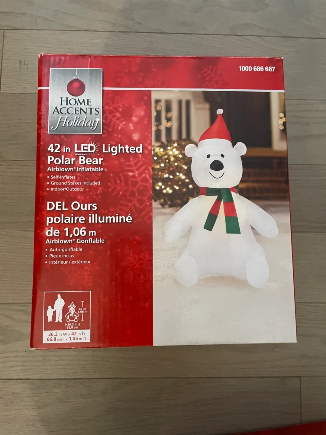 Home Accents Holiday 42" LED Polar Bear Inflatable