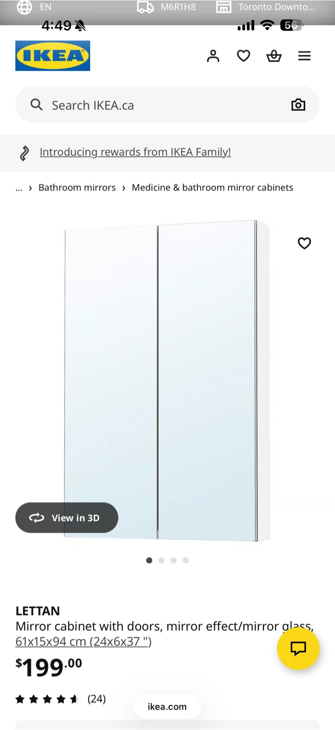 IKEA LETTAN Mirror Cabinet - Like New!