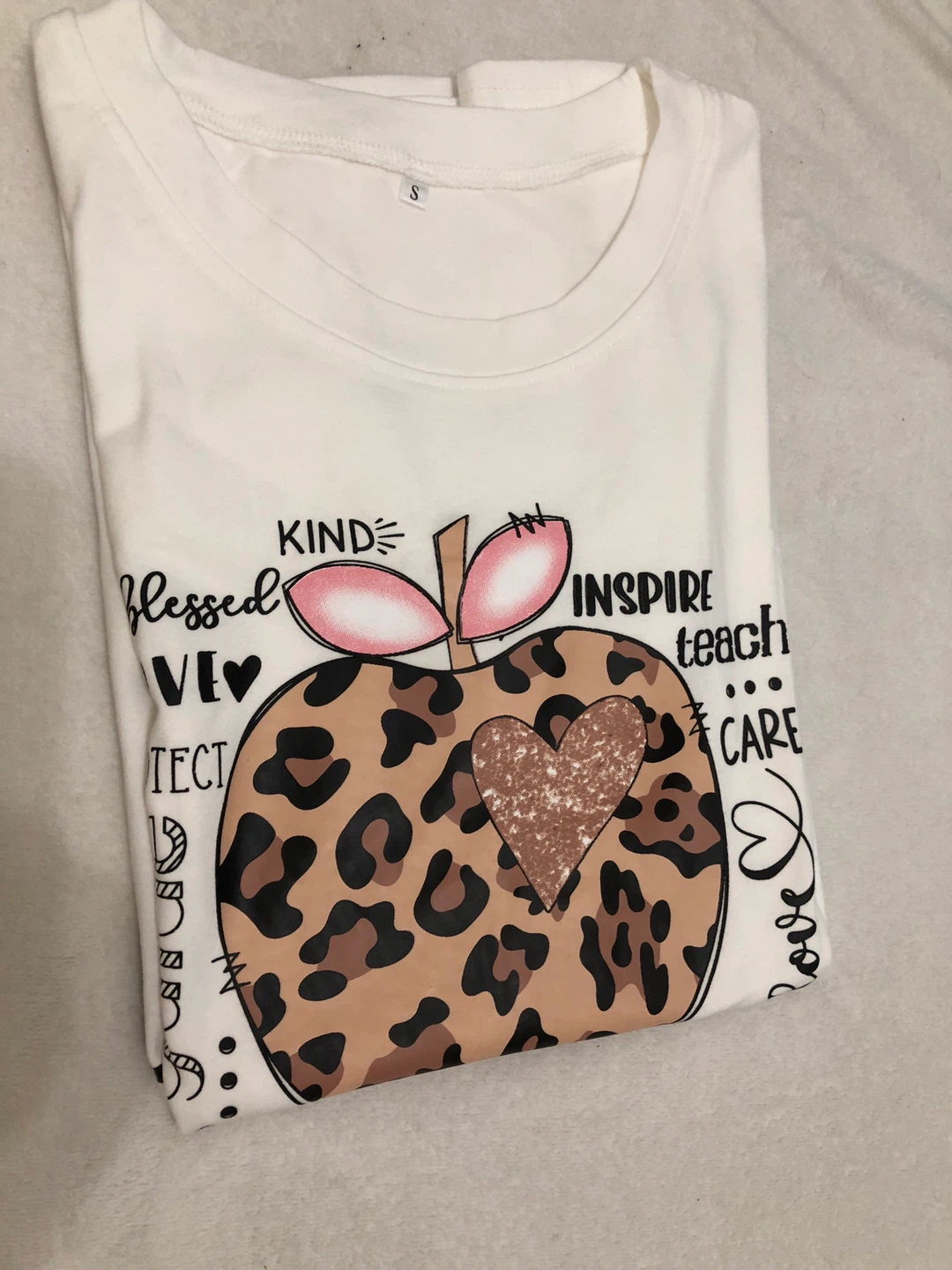 NEW-White Teacher Graphic T-Shirt, Size Small - photo 3