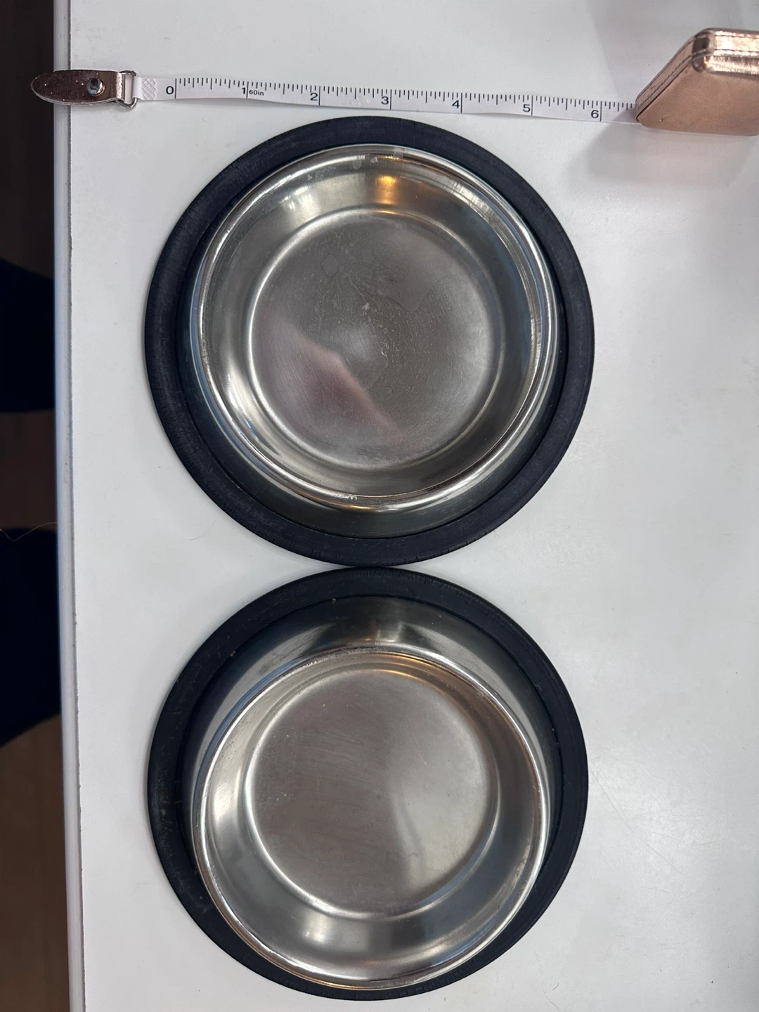 Two Stainless Steel Pet Bowls - photo 3