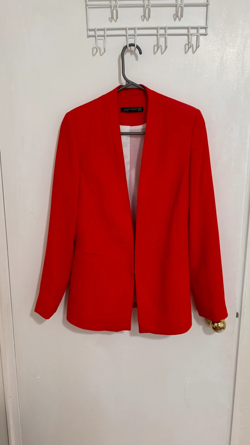 Red Blazer & Pants Set - photo 2