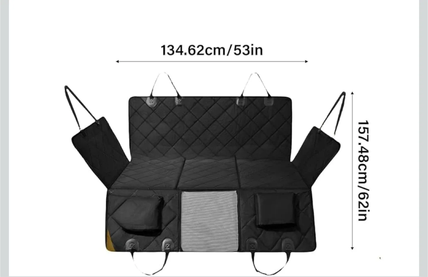 Extended Hard Bottom Back Seat Cover - Dog Car Seat image indicator(3)