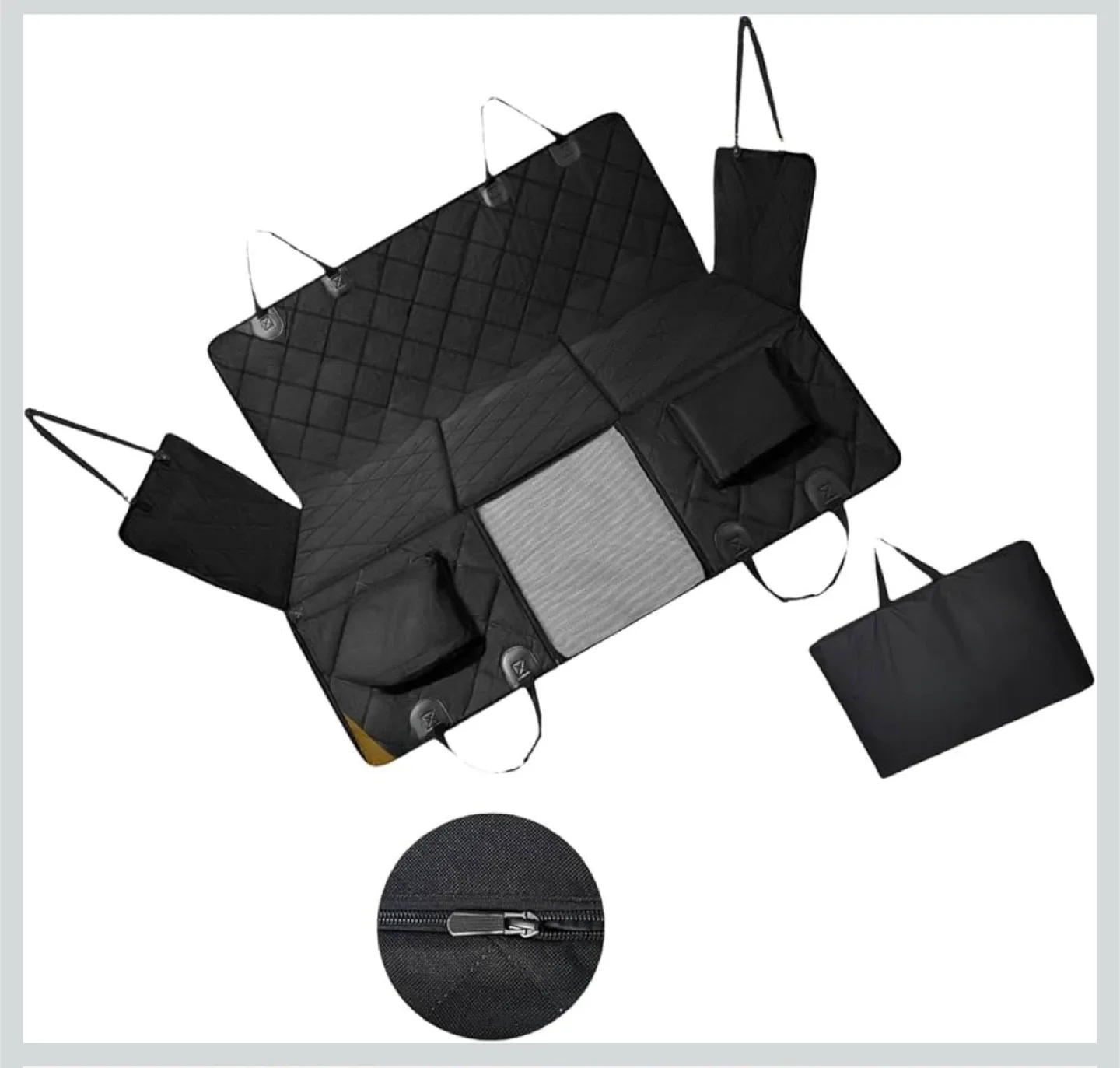 Extended Hard Bottom Back Seat Cover - Dog Car Seat image indicator(2)