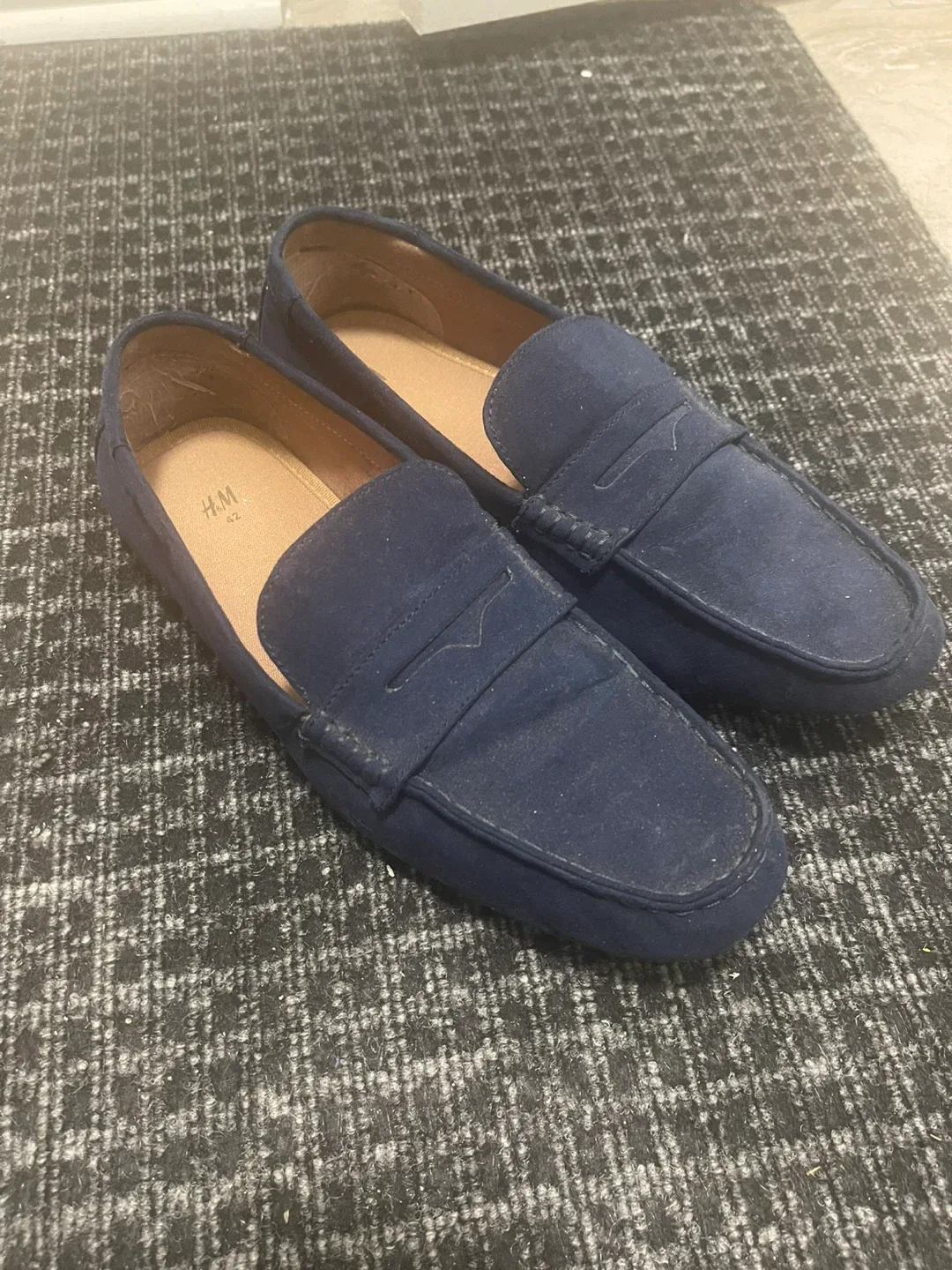 H&M Blue Suede Loafers - Size 42