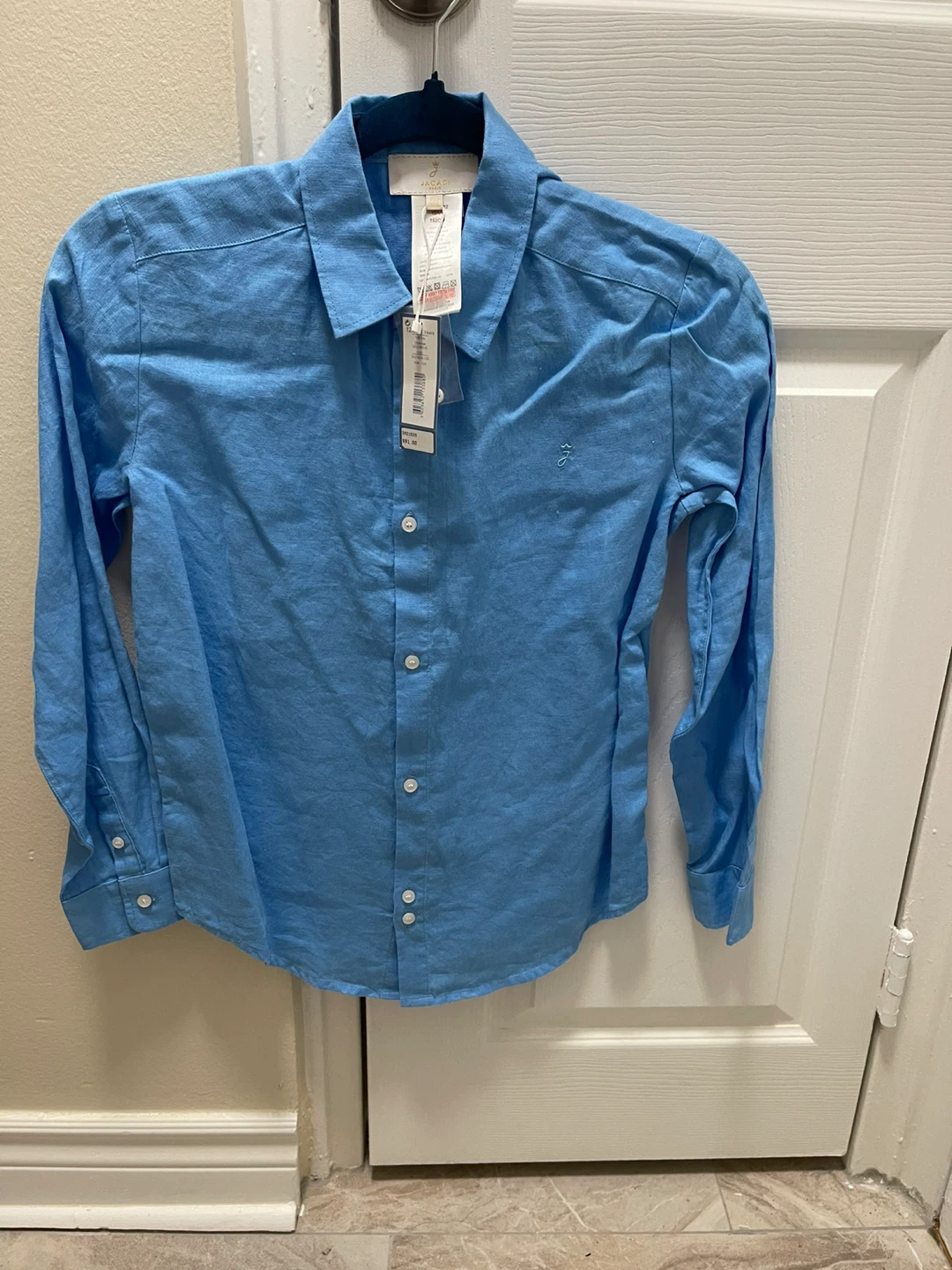 J.Crew Boys' Blue Linen Shirt - Size 8 - photo 2