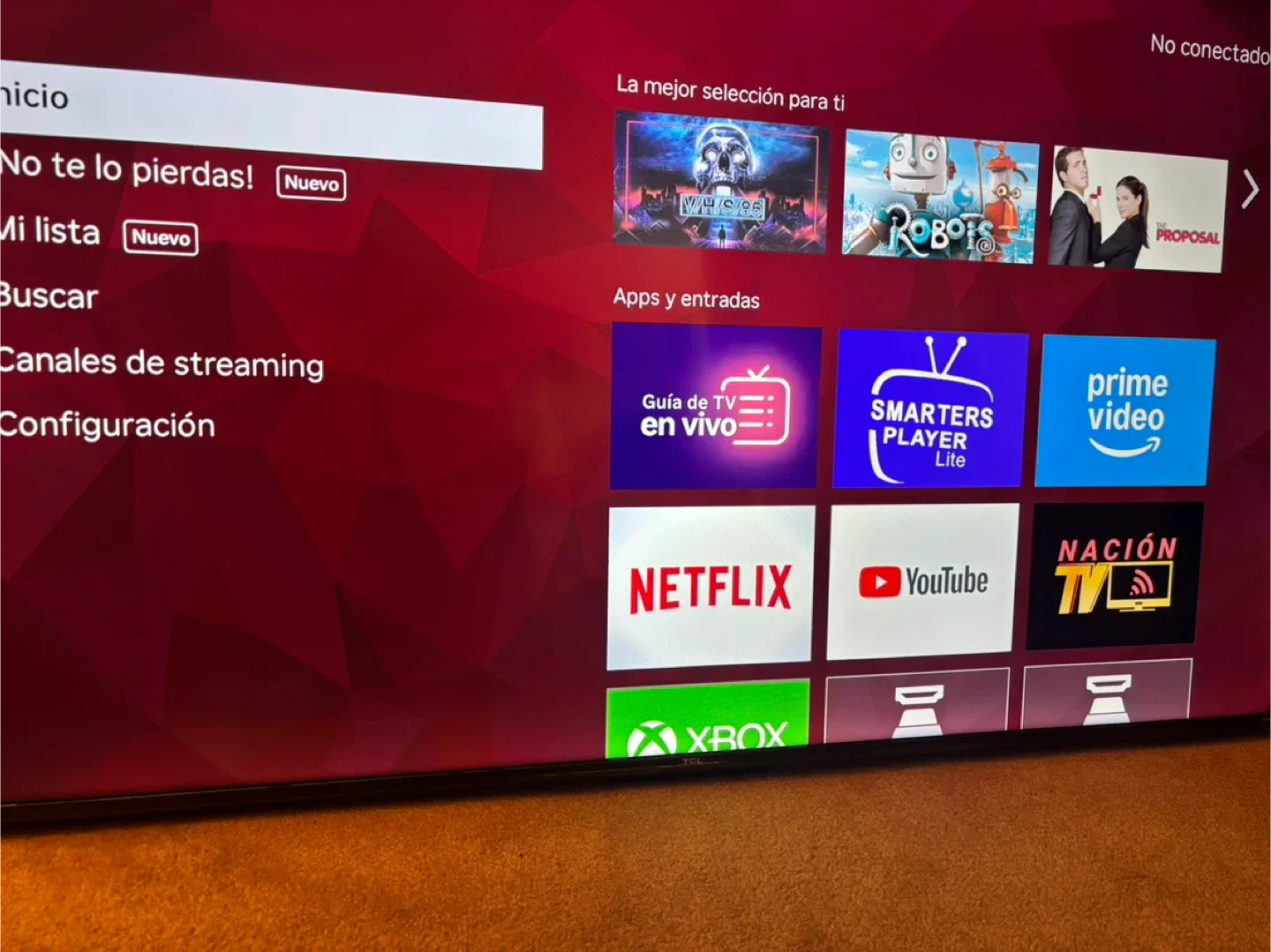 50 inch TCL TV image indicator(2)