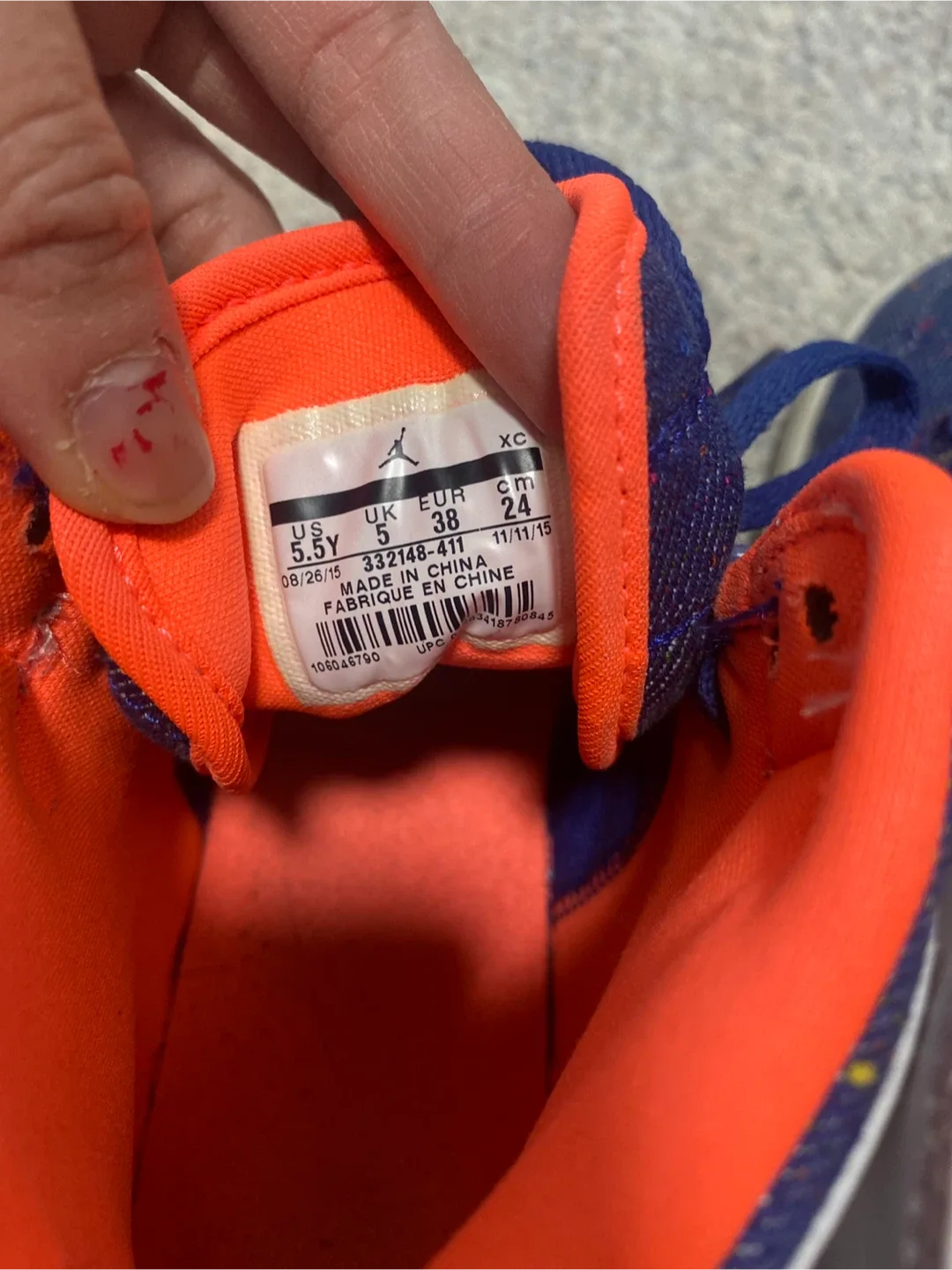 Nike Air Jordan 1 Retro High GS Blue Denim 9Y