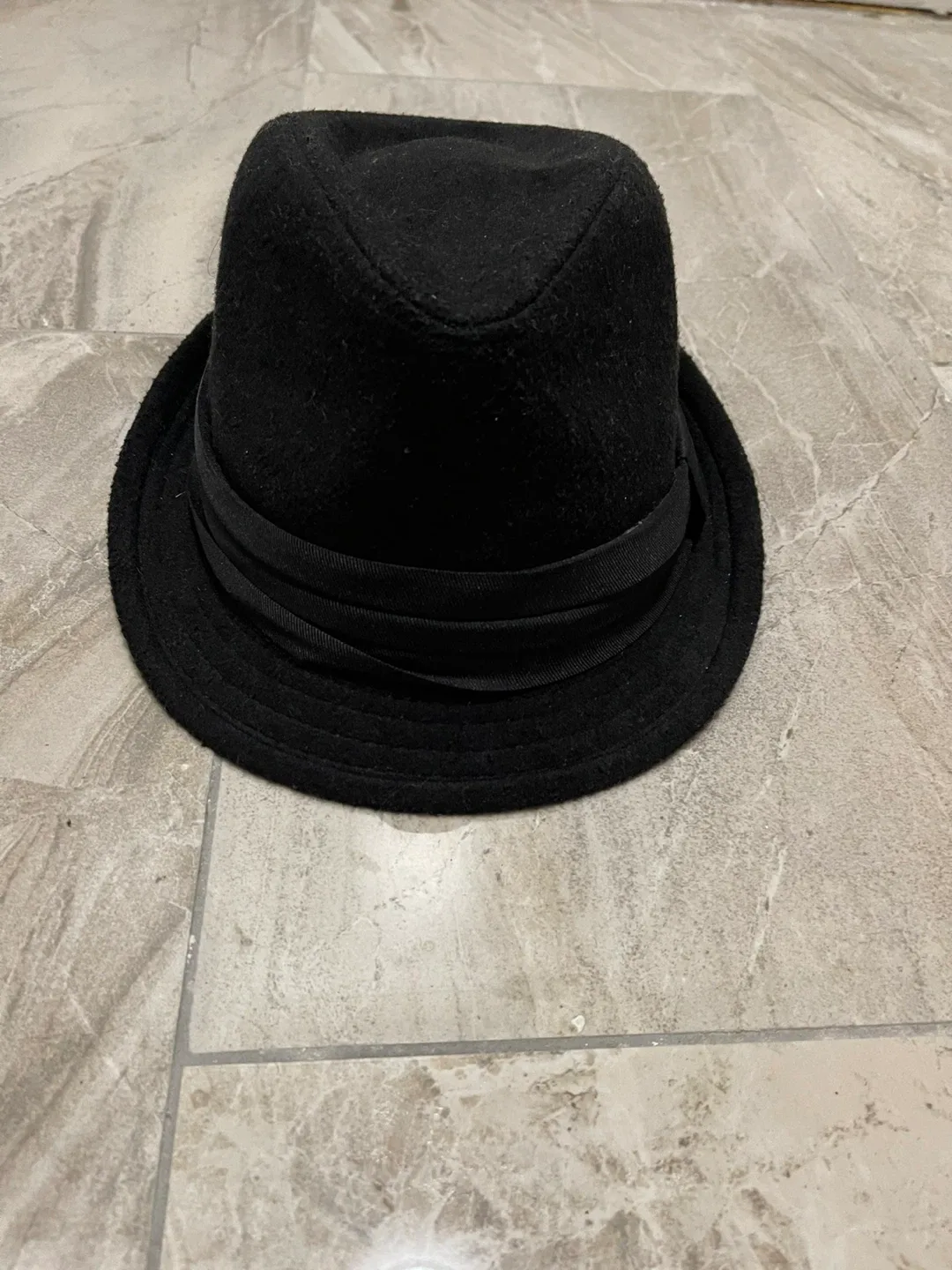 Aldo Black Fedora Hat Size 60