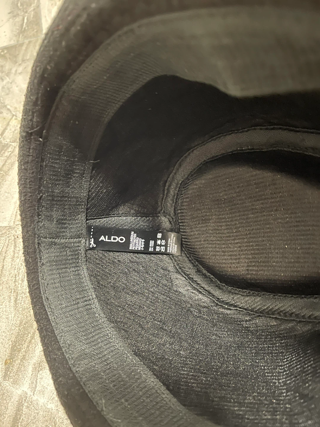 Aldo Black Fedora Hat Size 60 - photo 3