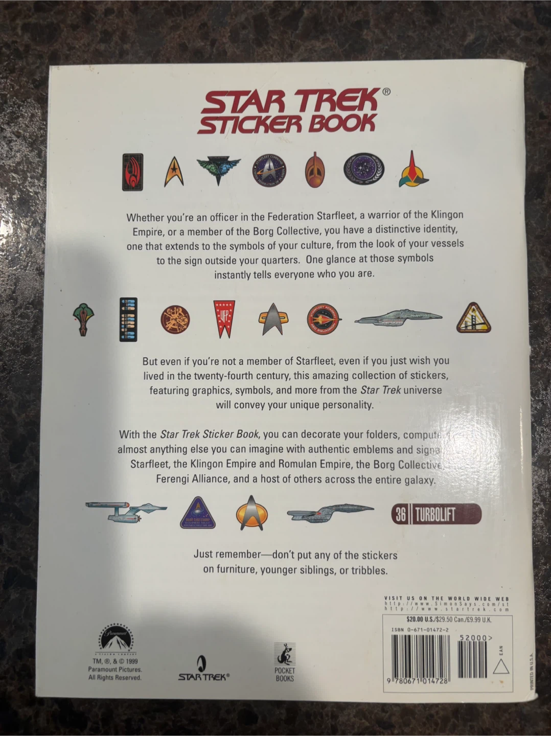 Star Trek Sticker Book - photo 2