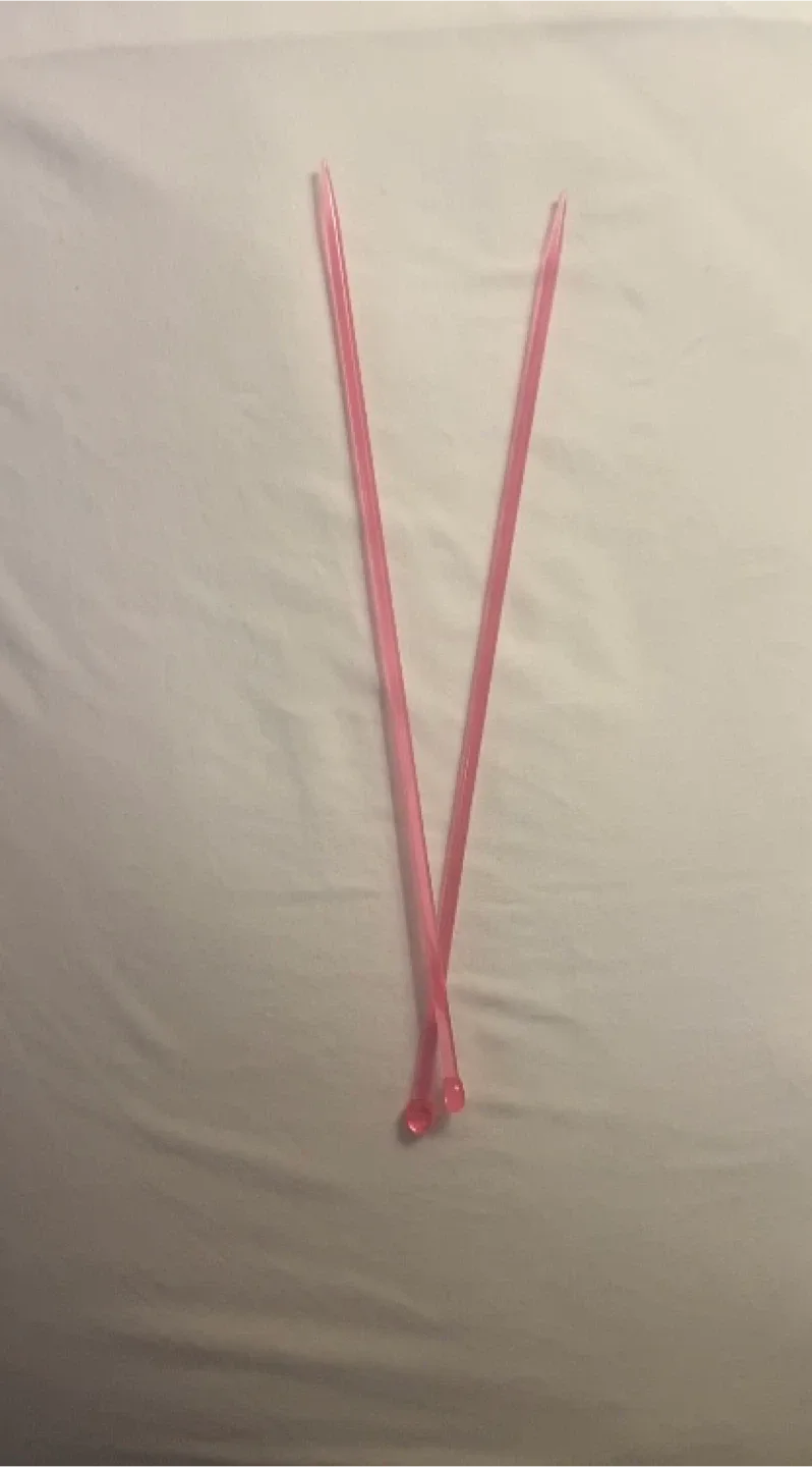 Pink Knitting Needles